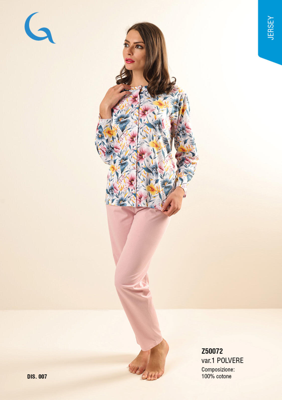 PIGIAMA APERTO DONNA M/L Z50072 Tellini S.r.l. Wholesale Clothing